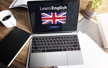 Learn English Language Online Education Concept